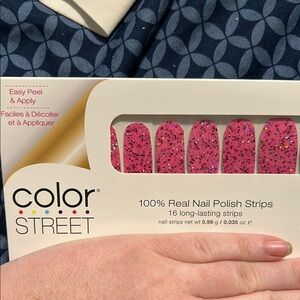 Color Street Sparkling Pink Nail Strips